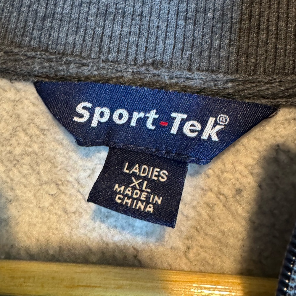 SPORT TEK Gray Quarter-Zip Pullover with Embroidered Logo - Picture 6 of 7